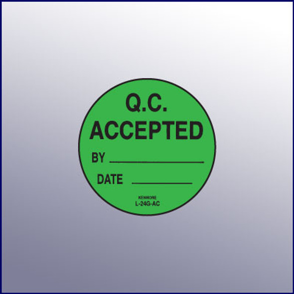 QC Accepted Label 1-3/4 dia.