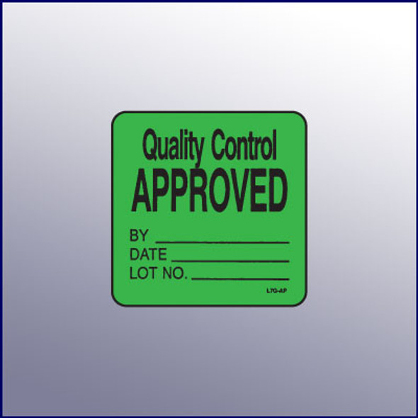 Quality Control Approved Label 1-3/4"