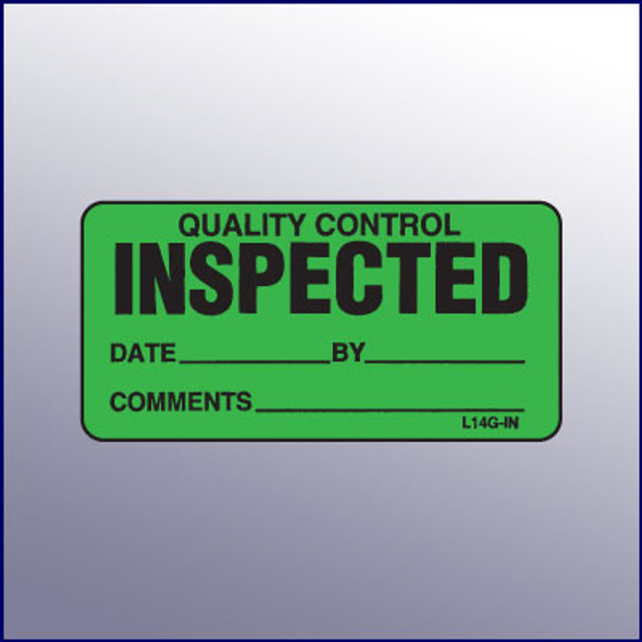 Inspected Quality Control Mini Label 1-1/4 x 2-1/2