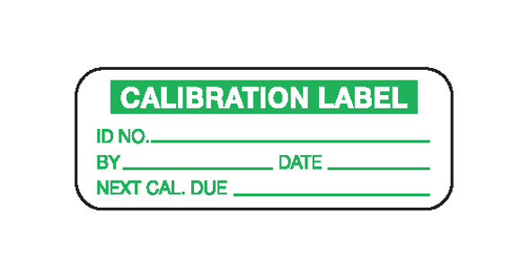 Calibration Label 3/4 x 2