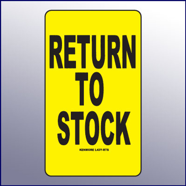 Return to Stock Label