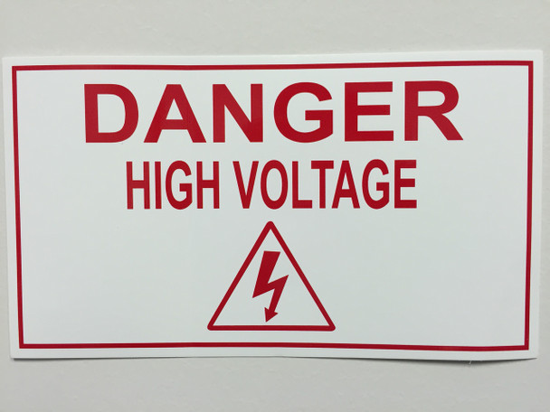 DANGER HIGH VOLTAGE LABEL