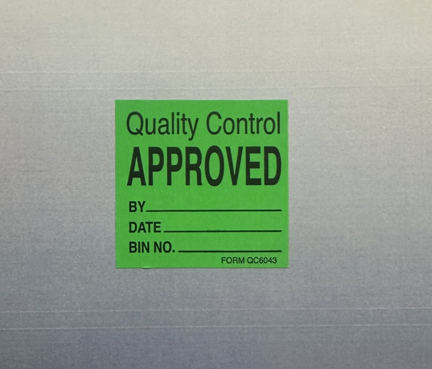 Quality Control Approved Label 1-3/4"