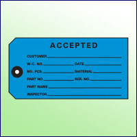 Accepted Inspection Tag - 1 part, Size 5 - Kenmore Label & Tag
