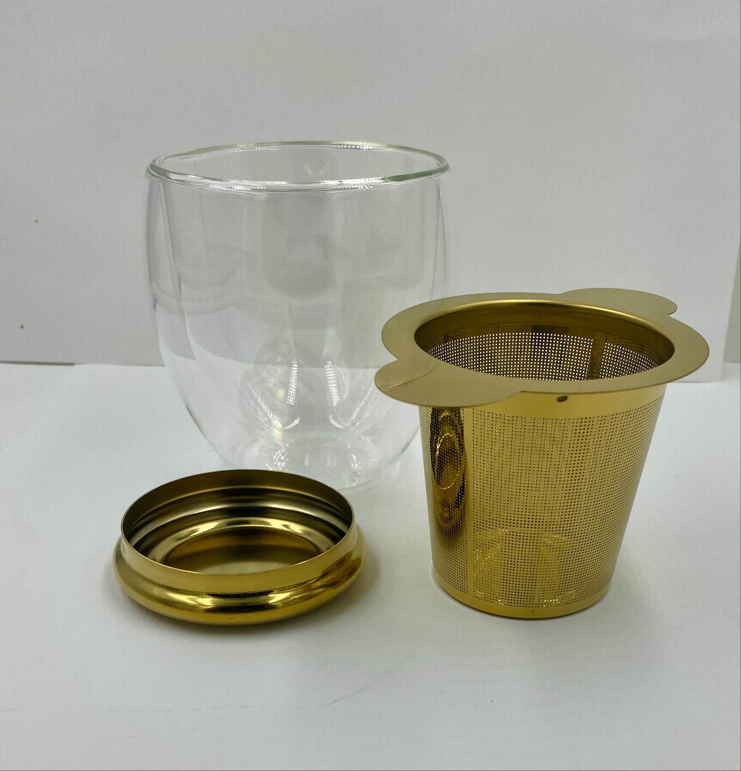 Double Walled Glass with Metal Infuser Crio Bru Australia Pty Ltd