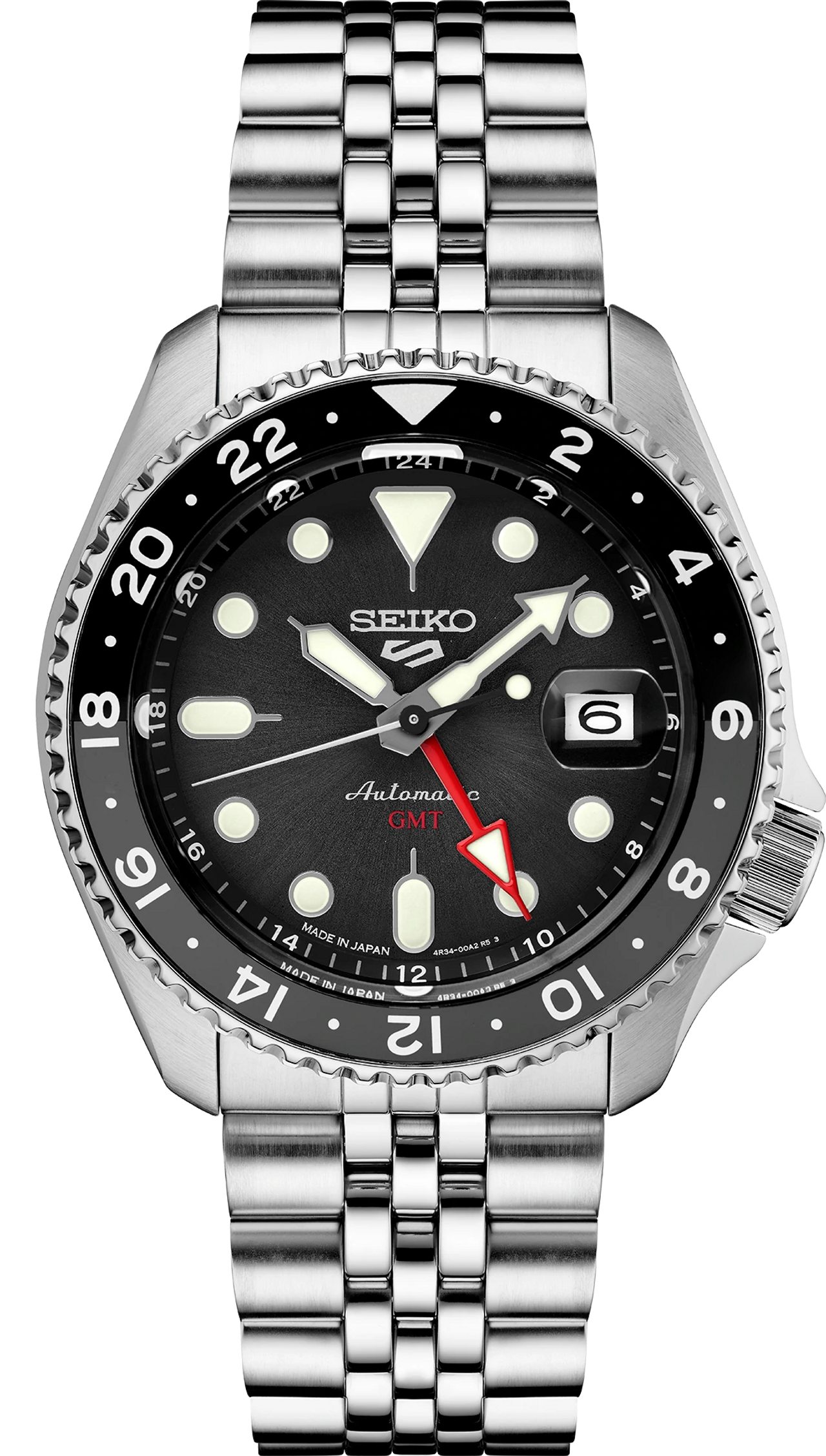 Seiko 5 Sports SSK001 GMT Series Automatic Black Dial // PreOwned