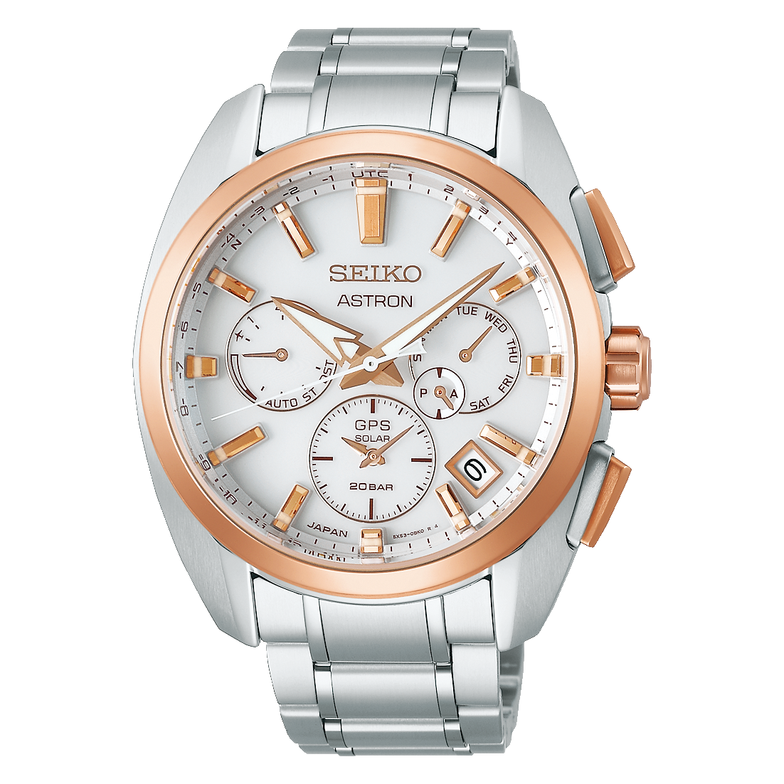 Seiko Astron SSH104 5X53 Titanium Rose Gold GPS Solar - Arizona Fine Time