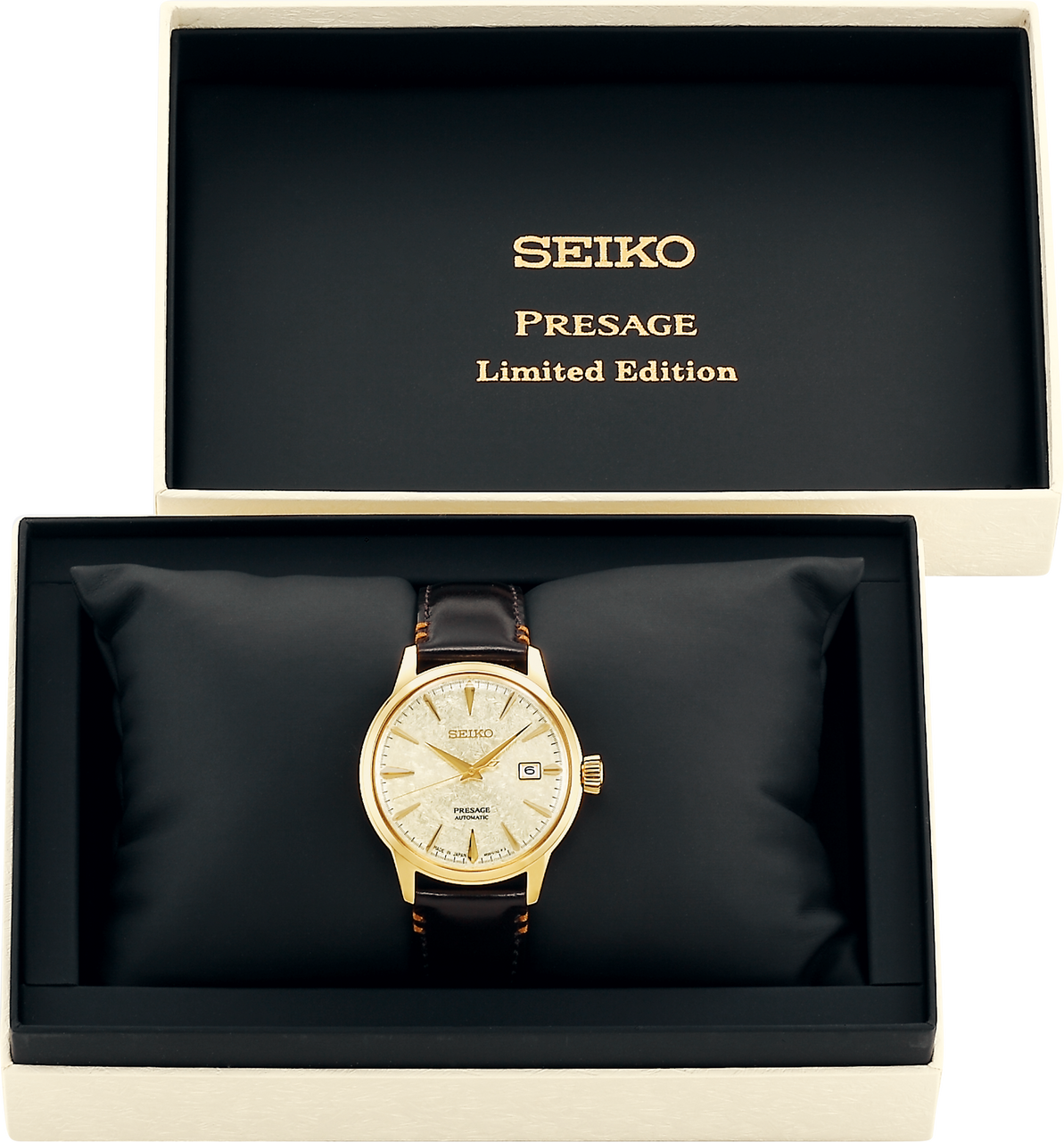 Seiko Presage SRPH78 Cocktail Time Star Sake Gold Limited Edition - Fine Time