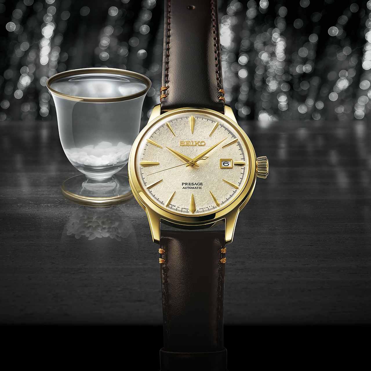 Seiko Presage SRPH78 Cocktail Time Star Bar Sake Gold Limited Edition -  Arizona Fine Time