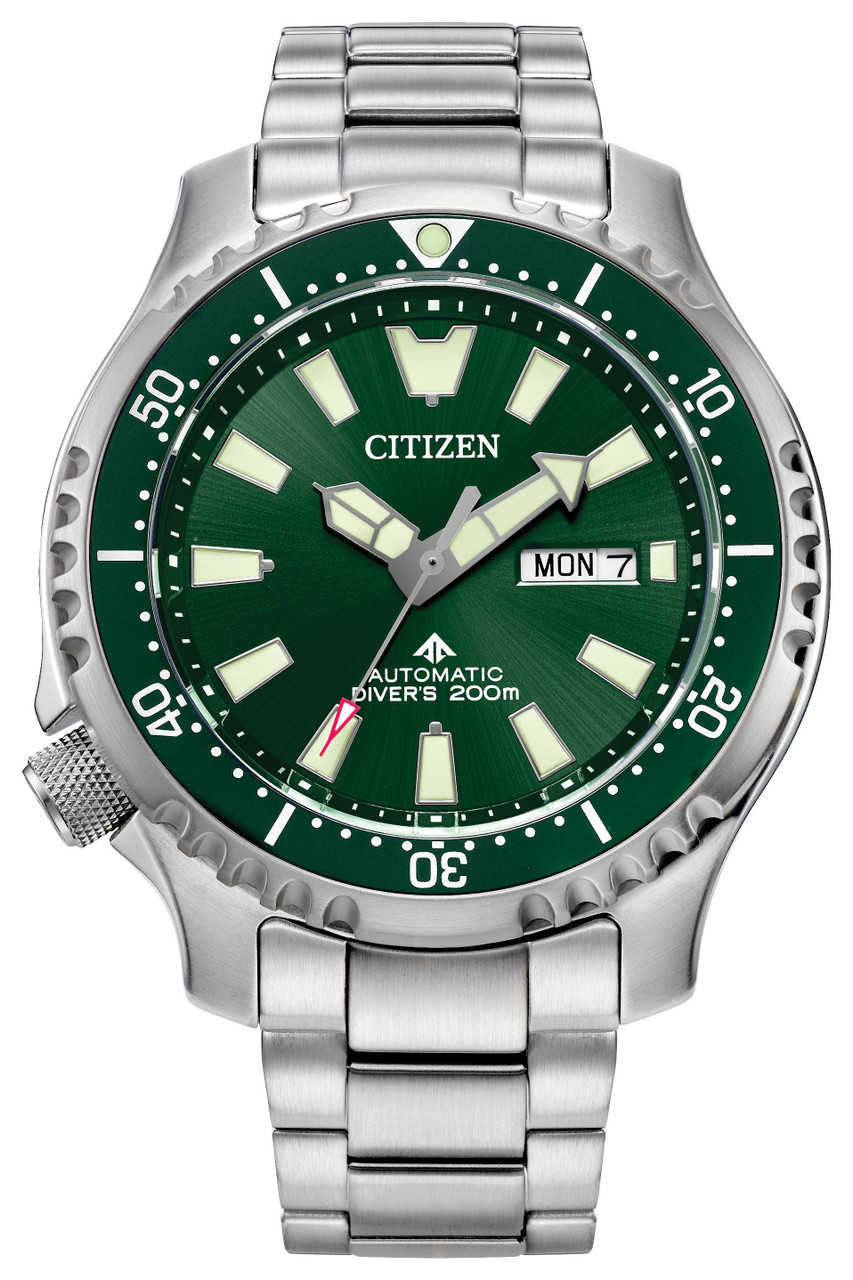 leider gemeenschap onderzeeër Citizen NY0151-59X Promaster Automatic Diver Green Steel - Arizona Fine Time