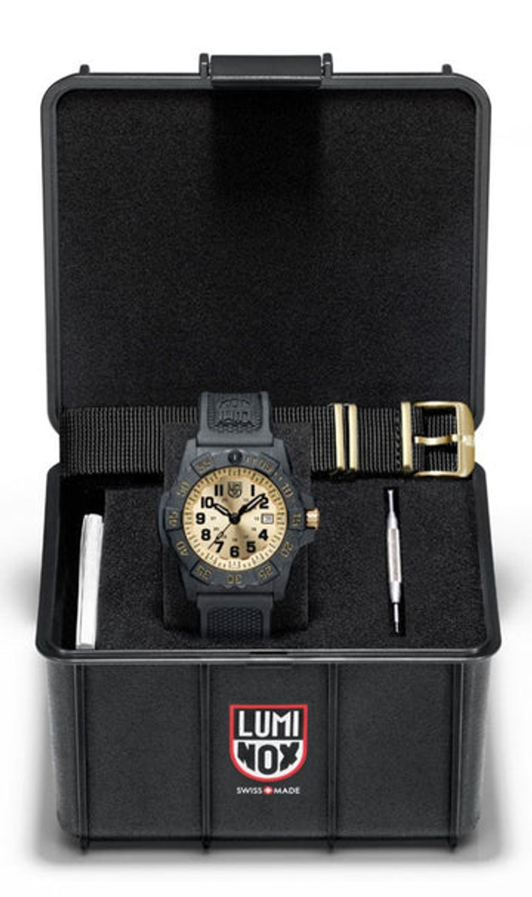 Luminox XS.3505.GP Navy SEAL Gold 45mm Military Dive Watch Limited Edition