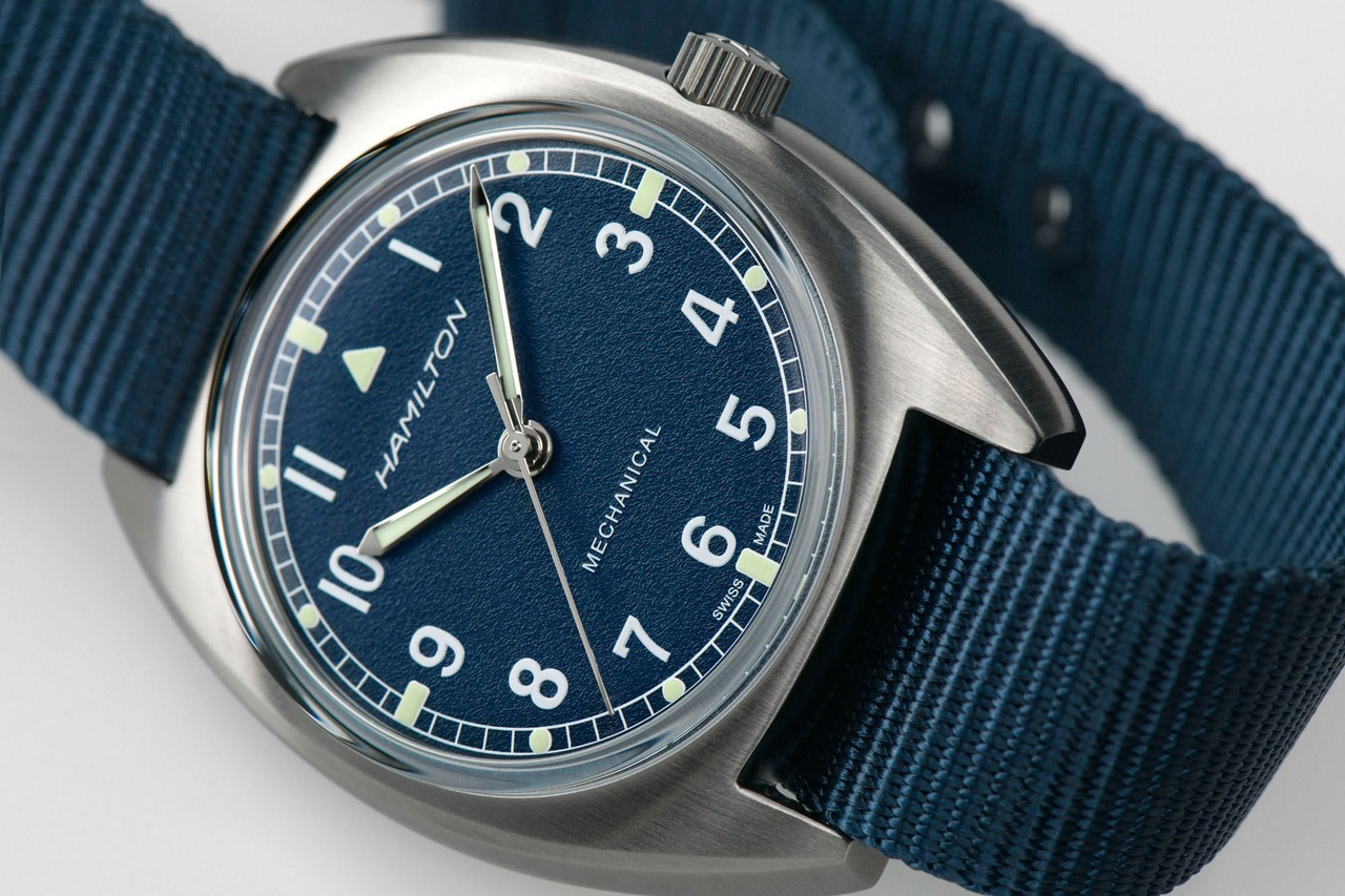 Hamilton H76419941 Khaki Aviation Pilot Pioneer Mechanical Blue