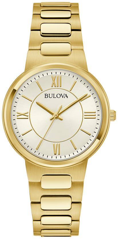 Bulova 97L171 Gold Tone Stainless Steel Quartz Ladies Arizona Fine Time