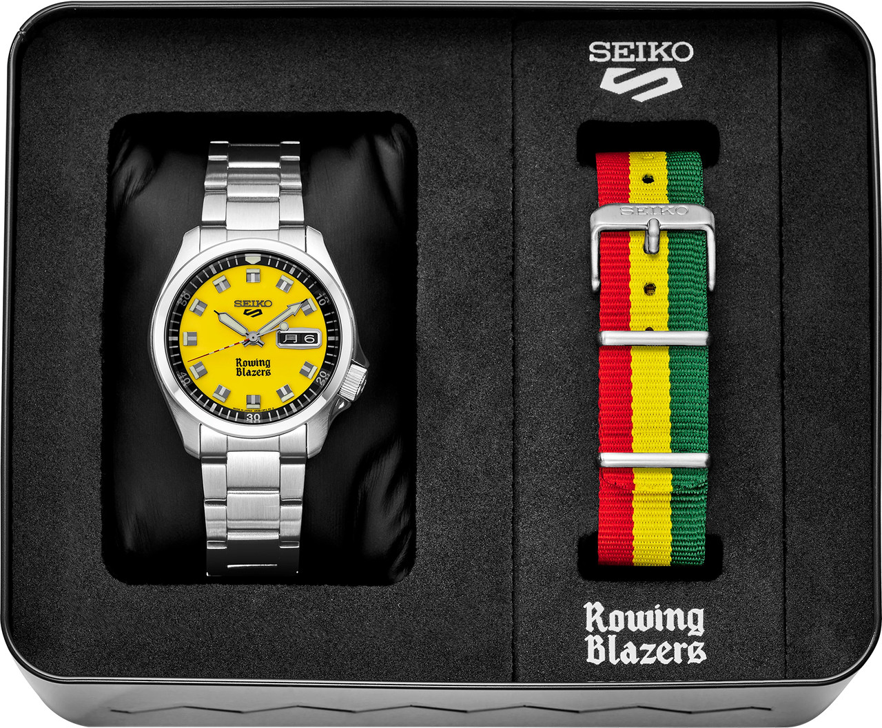 Seiko 5 Sports SRPJ69 Rowing Blazers Limited Edition Yellow Dial