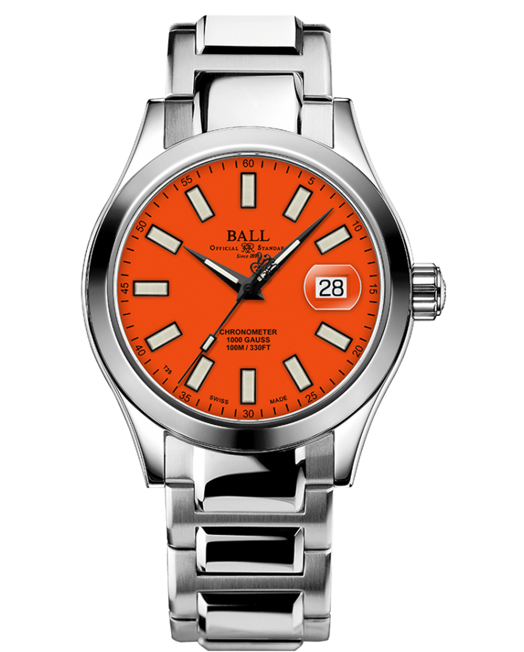 Ball NM9026C-S39CJ-OR Engineer III Marvelight Chronometer 40mm Orange ...