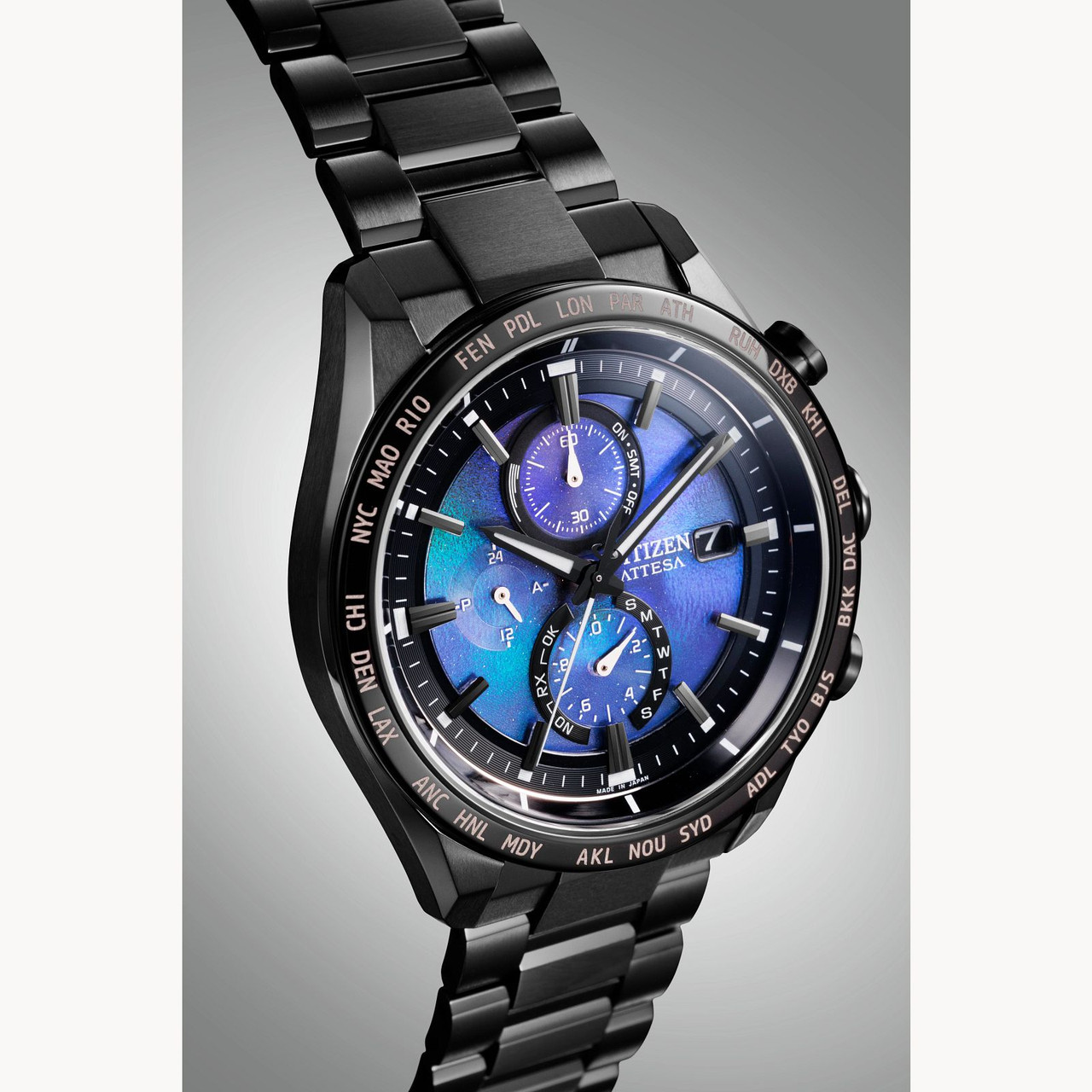 Citizen AT8285-68Z Hakuto-R Atomic Timekeepeing Super Titanium Purple ...