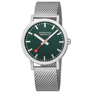 Mondaine A660.30360.60SBJ Classic 40mm Stainless Steel Green Mondaine A660.30360.60SBJ Classic 40mm Stainless Steel Green