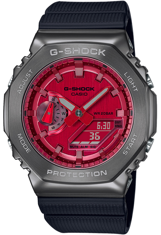 G-Shock GM2100B-4A Metal Clad Casioak Red
