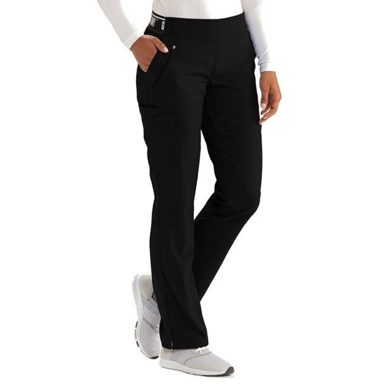 Grey's Anatomy Spandex Stretch Women's 5 Pocket Logo Waist Scrub Pant - All  Med Express