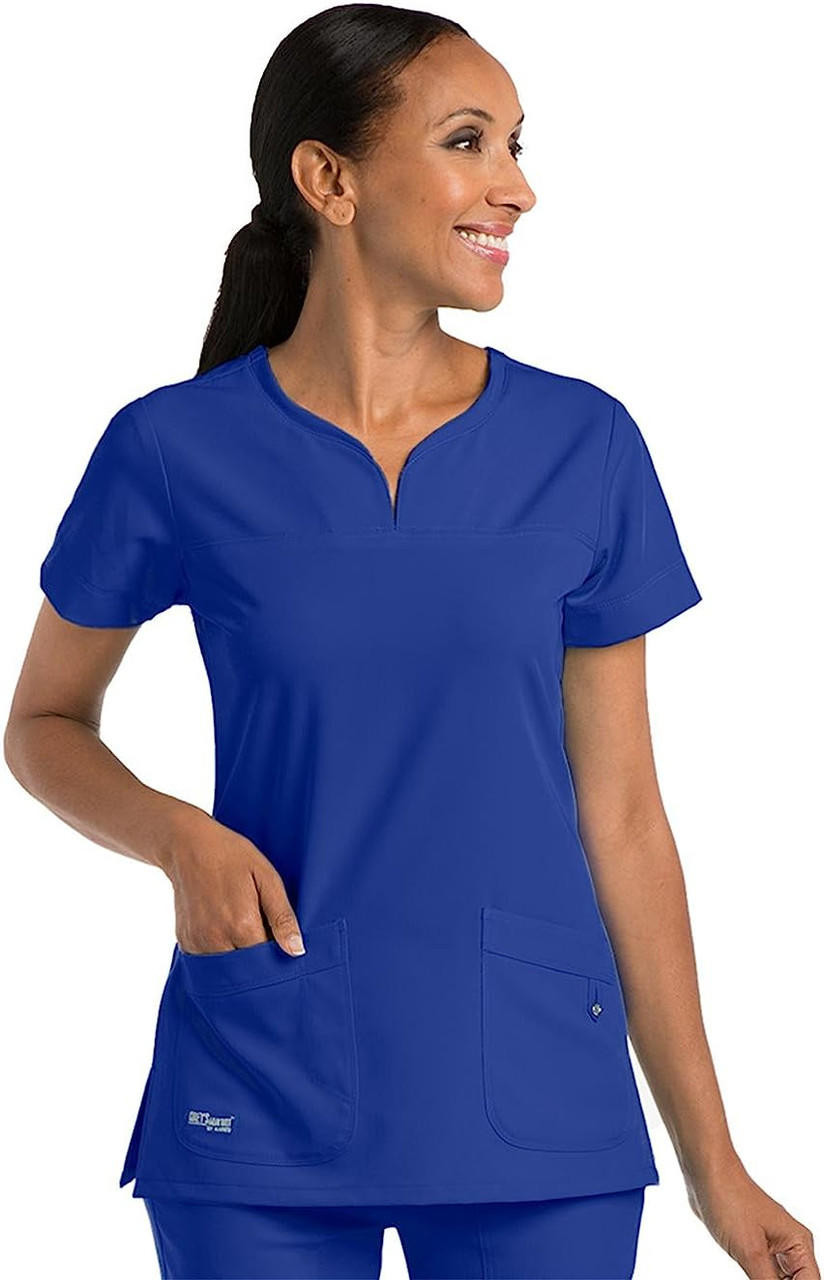 Women's Signature Royal Blue Medical Scrub Top