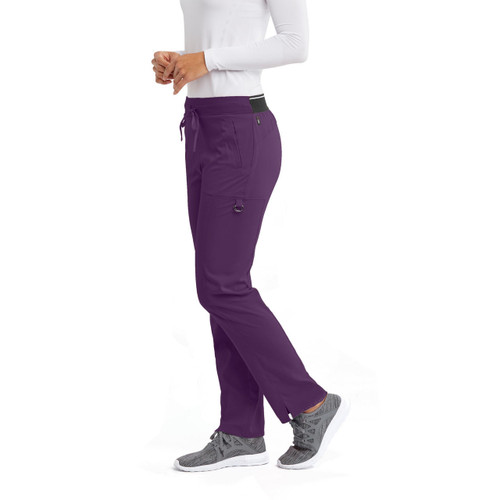 Grey's Anatomy Spandex Stretch Women's 5 Pocket Logo Waist Scrub