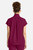 The HH752 Quest Bella Women’s Partial Zip Stand Collar Top is shown in classic Wine with matching Wine pants, styled against a clean white background. The short‑sleeve partial‑zip design and structured stand collar create a modern, professional uniform look ideal for healthcare, hospitality, and other active work environments.