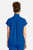 The HH752 Quest Bella Women’s Partial Zip Stand Collar Top is shown in classic Royal Blue with matching Royal Blue pants, styled against a clean white background. The short‑sleeve partial‑zip design and structured stand collar create a modern, professional uniform