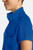 The HH752 Quest Bella Women’s Partial Zip Stand Collar Top is shown in a close‑up view emphasizing its Royal Blue short‑sleeve construction, smooth partial‑zip collar, and practical chest pocket holding a pen. The clean, professional detailing reinforces its purpose as a dependable uniform top for healthcare, hospitality, and other active roles.
