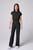 Med Couture Zip Front Wide Leg Jumpsuit