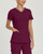  Urbane Impulse Women's 2-Pocket V-Neck Scrub Top Wine