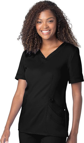 Urbane Women's Ultimate Soft Stretch Medical Sweetheart Neck Scrub Top,  Caribbean, Medium price in Saudi Arabia,  Saudi Arabia