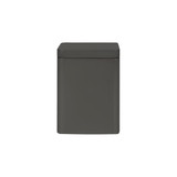 A square tin box in a dark green finish, featuring a smooth, fitted lid. It has a simple, modern design and includes a logo. A square tin box in a dark green finish, featuring a smooth, fitted lid. It has a simple, modern design and includes a logo.