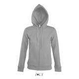 Hoodie women's lined hood, hidden zip 50% cotton , 50% polyester SEVEN