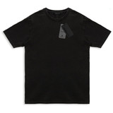 A black unisex TRENDSWEAR faded T-shirt with a tag attached. It features a simple, classic design.