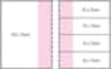 A combination pad with a laminated four-colour cover featuring pink accents and lined sections for writing. A combination pad with a laminated four-colour cover featuring pink accents and lined sections for writing.