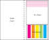 Combination K laminated pad featuring a four-colour cover with vibrant shades of pink, yellow, green, and blue.
