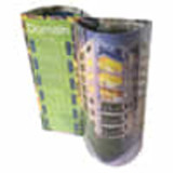 A green and blue Wave Table Tent desk calendar displaying folded sections with a logo.