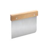 A Beechwood handle flour cutter with a stainless steel blade, featuring a smooth, brushed finish.