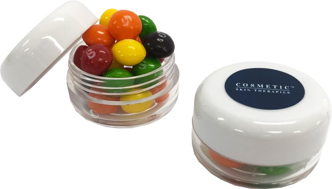 Small Screw Cap Jar with Skittles