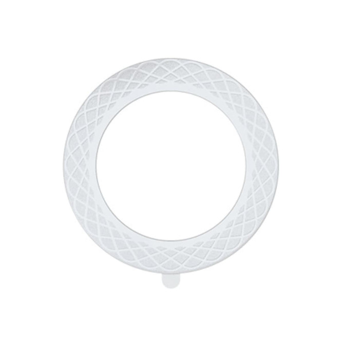 A white magnetic ring with a textured diamond pattern, designed for phone and technology accessories.