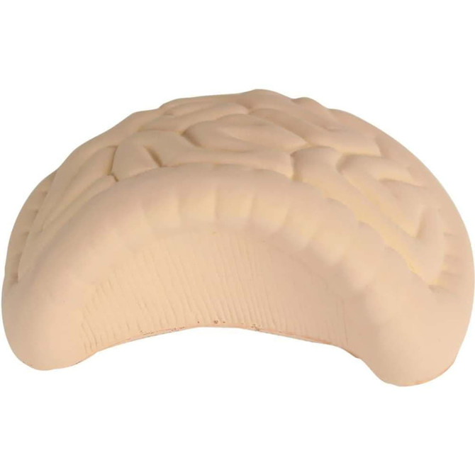A beige intestines-shaped stress reliever with textured detailing, designed for fun and relaxation.