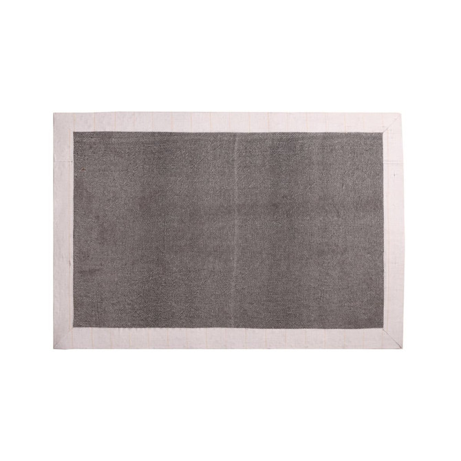 Acrylic fibre logo mat featuring a grey centre with a white border, suitable for office and business use.