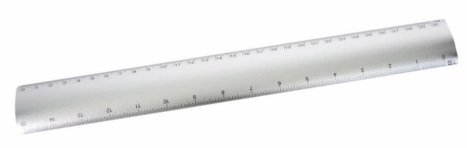 ruler Scale 30cm 1:1 and 1:50 scales Aluminium