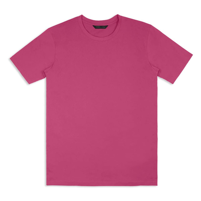 A unisex TRENDSWEAR Element t-shirt in vibrant magenta, featuring a plain design and a logo.