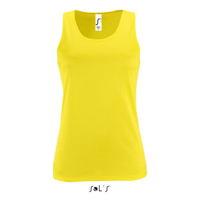 Singlet / tank top women's 100% breathable polyester SPORTY