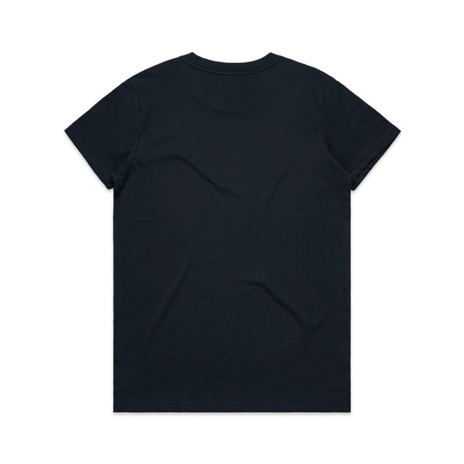A black T-shirt featuring a plain back design. It has short sleeves and a crew neckline.