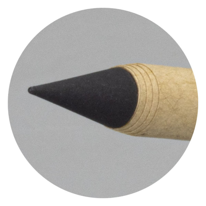A close-up of a metal pen featuring a sleek, kraft finish and a black tip. It has a simple design with no visible logos.