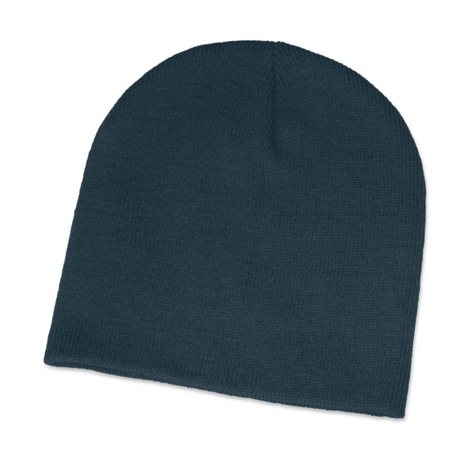A teal beanie hat with a simple, classic design, featuring a snug fit and a soft texture.