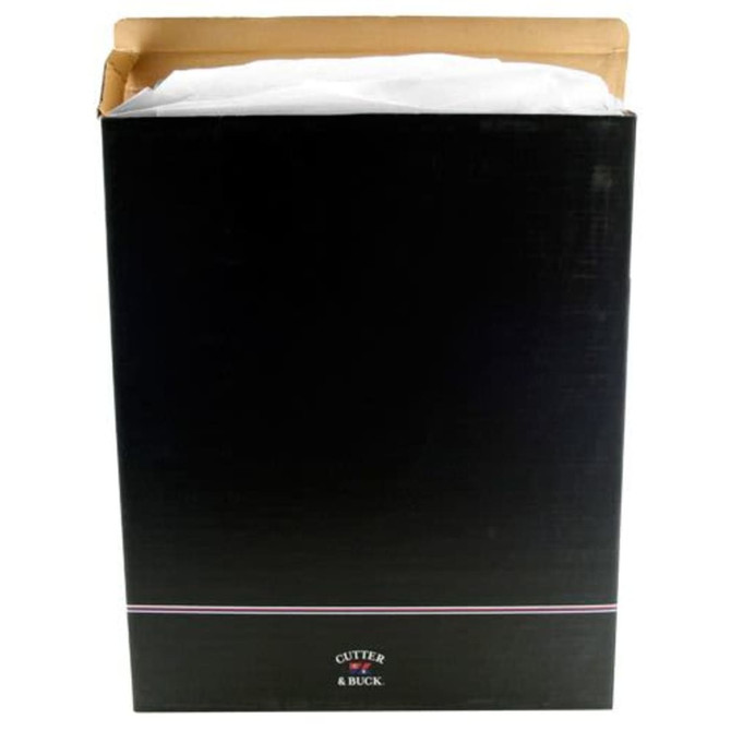 A black box containing the Cutter & Buck Nappa Leather A4 Zippered Compendium, with packaging visible inside.