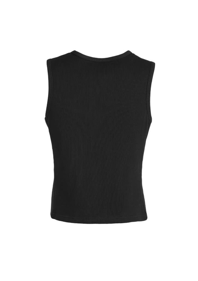 A black men's peaked vest with a knitted back, featuring a sleeveless design and a fitted silhouette.
